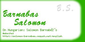 barnabas salomon business card